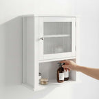 Bathroom Wall Cabinet 3 Shelves Door with Acrylic