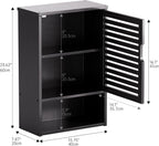 Bathroom Wall Cabinet Bamboo Medicine Single Door Hanging