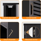 Bathroom Wall Cabinet Bamboo Medicine Single Door Hanging