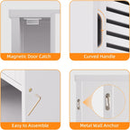 Bathroom Wall Cabinet Bamboo Medicine Single Door Hanging