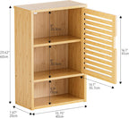 Bathroom Wall Cabinet Bamboo Medicine Single Door Hanging