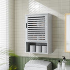 Bathroom Wall Cabinet Bamboo Medicine Single Door Hanging