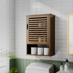 Bathroom Wall Cabinet Bamboo Medicine Single Door Hanging