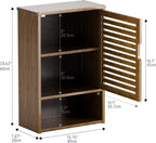 Bathroom Wall Cabinet Bamboo Medicine Single Door Hanging