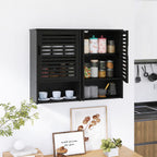 Bathroom Wall Cabinet Bamboo Medicine Single Door Hanging
