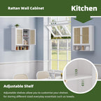 Bathroom Wall Cabinet Bamboo Over-The-Toilet Storage Organiser