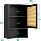 Bathroom Wall Cabinet Bamboo Over-The-Toilet Storage Organiser