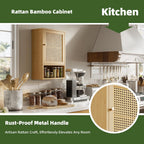 Bathroom Wall Cabinet Bamboo Over-The-Toilet Storage Organiser
