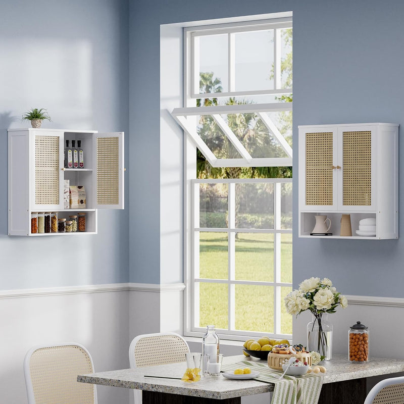 Bathroom Wall Cabinet Bamboo Over-The-Toilet Storage Organiser