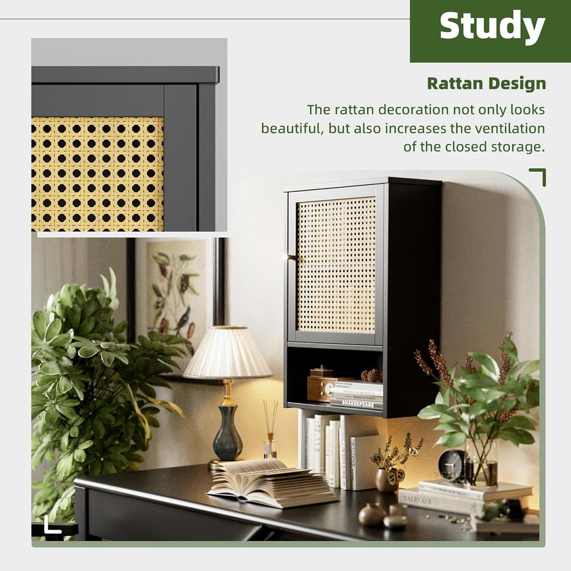 Bathroom Wall Cabinet Bamboo Over-The-Toilet Storage Organiser