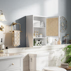 Bathroom Wall Cabinet Bamboo Over-The-Toilet Storage Organiser