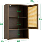 Bathroom Wall Cabinet Bamboo Over-The-Toilet Storage Organiser