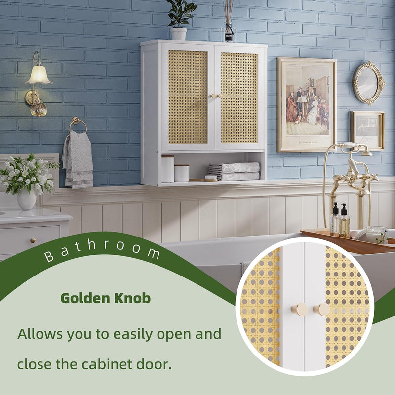 Bathroom Wall Cabinet Bamboo Over-The-Toilet Storage Organiser