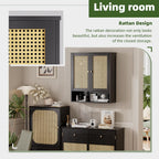 Bathroom Wall Cabinet Bamboo Over-The-Toilet Storage Organiser