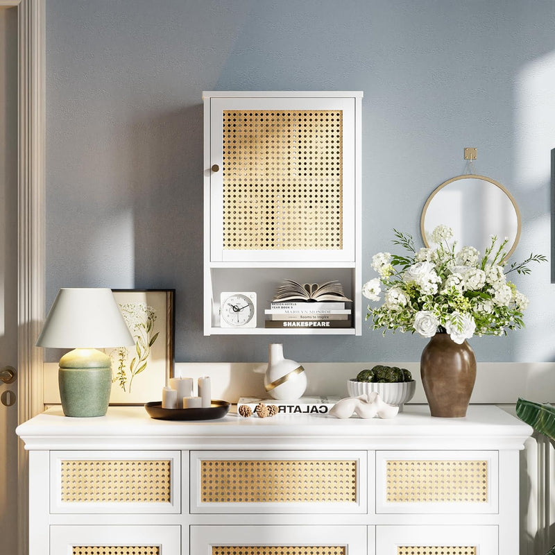 Bathroom Wall Cabinet Bamboo Over-The-Toilet Storage Organiser