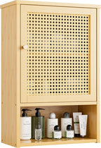 Bathroom Wall Cabinet Bamboo Over-The-Toilet Storage Organiser