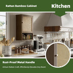 Bathroom Wall Cabinet Bamboo Over-The-Toilet Storage Organiser