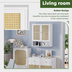 Bathroom Wall Cabinet Bamboo Over-The-Toilet Storage Organiser