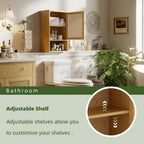 Bathroom Wall Cabinet Bamboo Over-The-Toilet Storage Organiser
