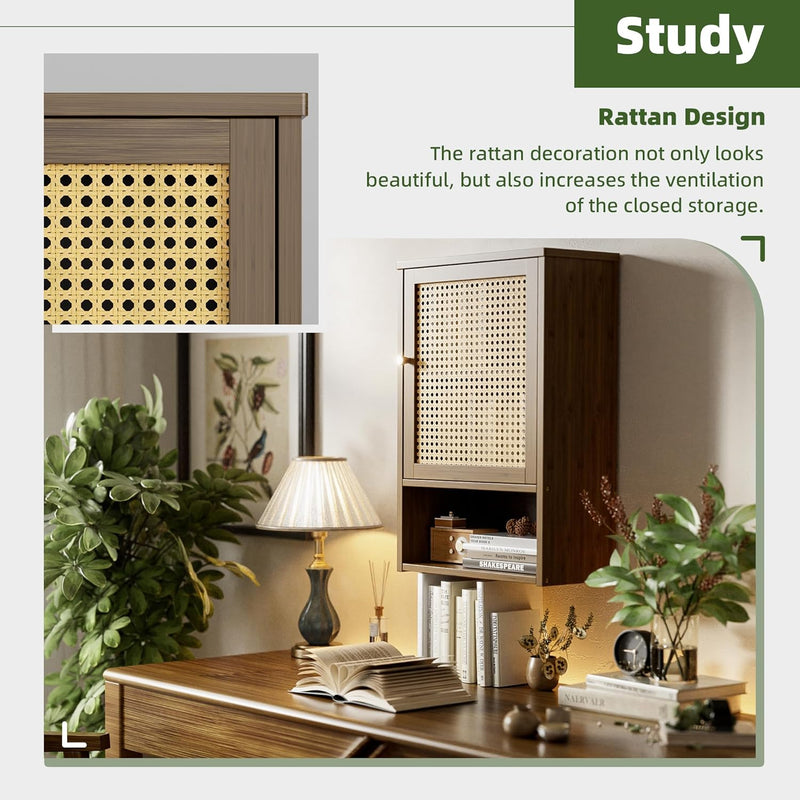 Bathroom Wall Cabinet Bamboo Over-The-Toilet Storage Organiser