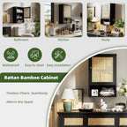 Bathroom Wall Cabinet Bamboo Over-The-Toilet Storage Organiser