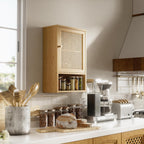Bathroom Wall Cabinet Bamboo Over-The-Toilet Storage Organiser