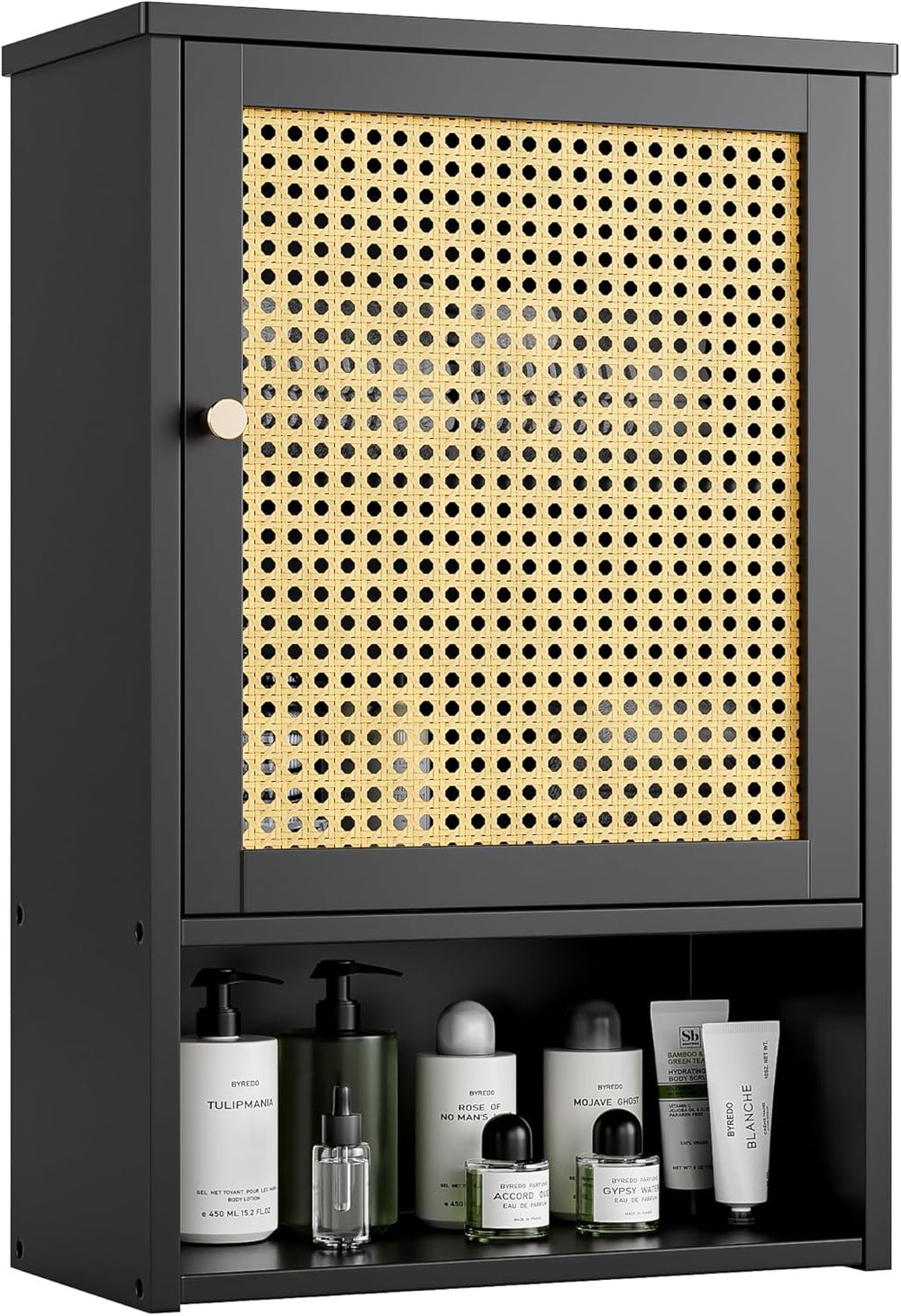 Bathroom Wall Cabinet Bamboo Over-The-Toilet Storage Organiser