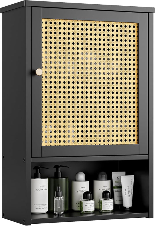 Bathroom Wall Cabinet Bamboo Over-The-Toilet Storage Organiser