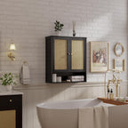Bathroom Wall Cabinet Bamboo Over-The-Toilet Storage Organiser