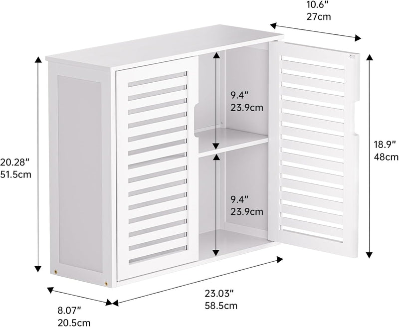 Bathroom Wall Cabinet Medicine Over the Toilet Bamboo