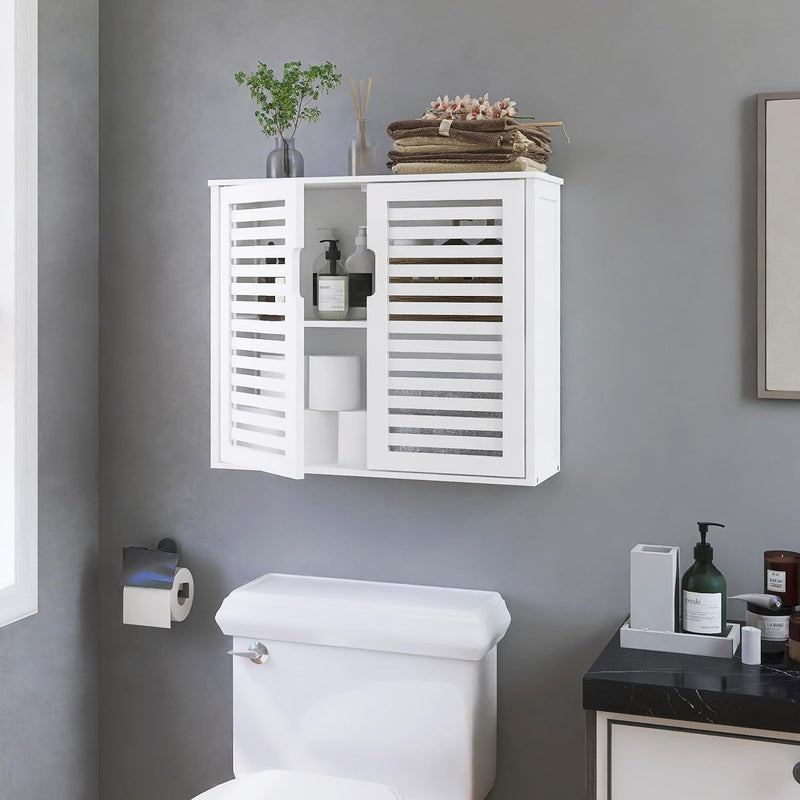 Bathroom Wall Cabinet Medicine Over the Toilet Bamboo