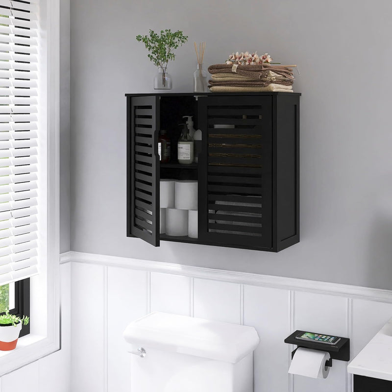 Bathroom Wall Cabinet Medicine Over the Toilet Bamboo