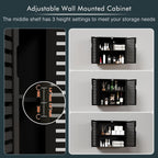 Bathroom Wall Cabinet Medicine Over the Toilet Bamboo