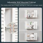 Bathroom Wall Cabinet Medicine Over the Toilet Bamboo