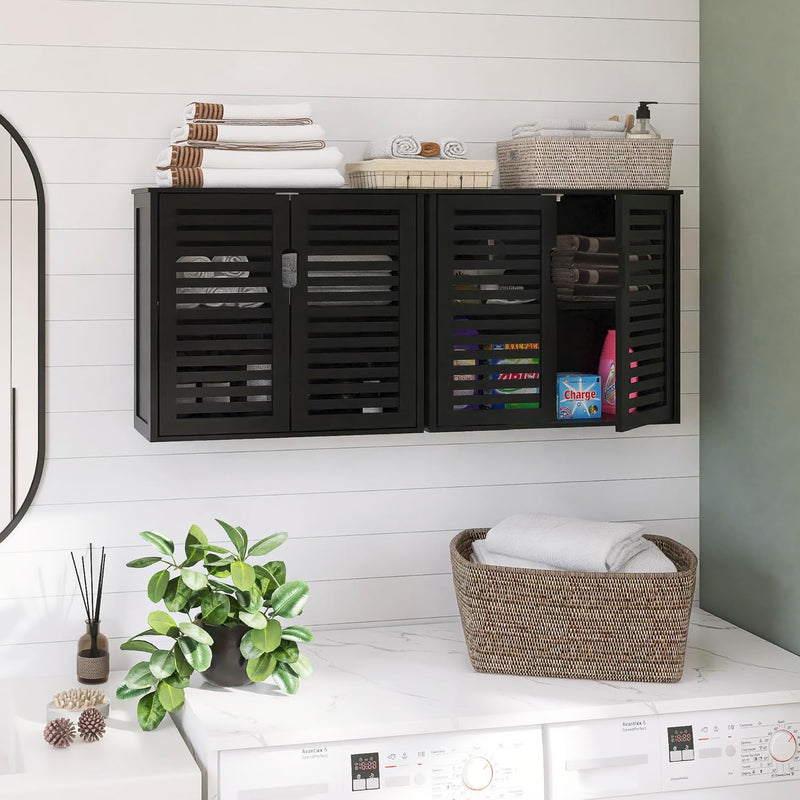 Bathroom Wall Cabinet Medicine Over the Toilet Bamboo