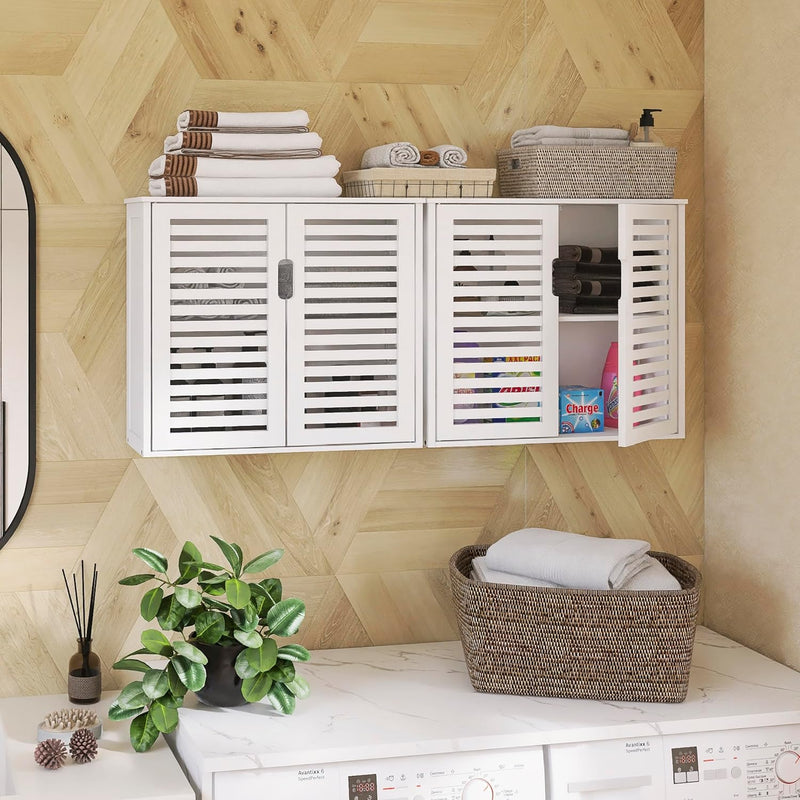 Bathroom Wall Cabinet Medicine Over the Toilet Bamboo
