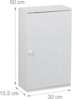Bathroom Wall Cabinet with Door 2 Adjustable Shelves