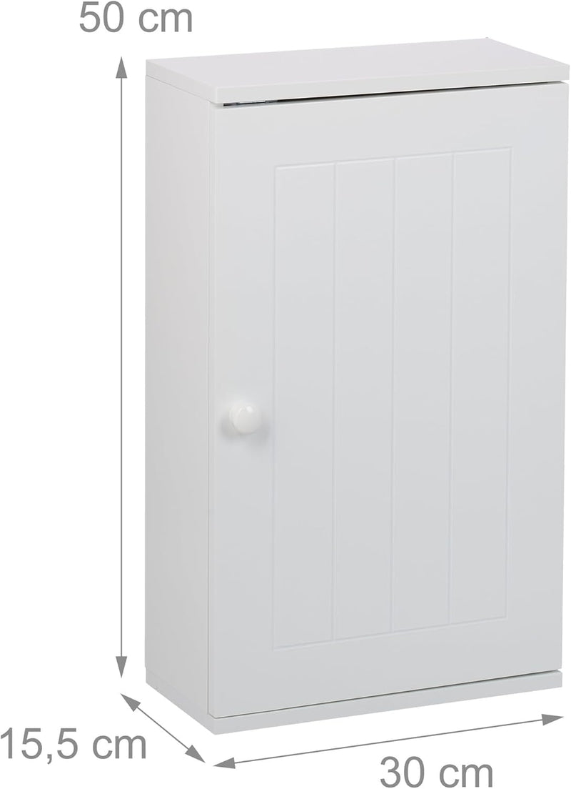 Bathroom Wall Cabinet with Door 2 Adjustable Shelves