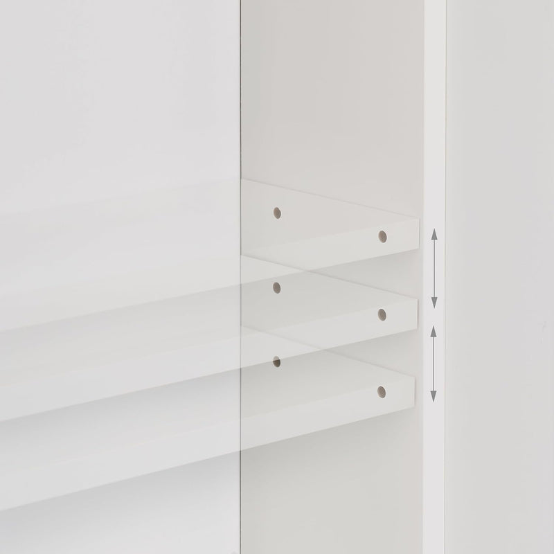 Bathroom Wall Cabinet with Door 2 Adjustable Shelves