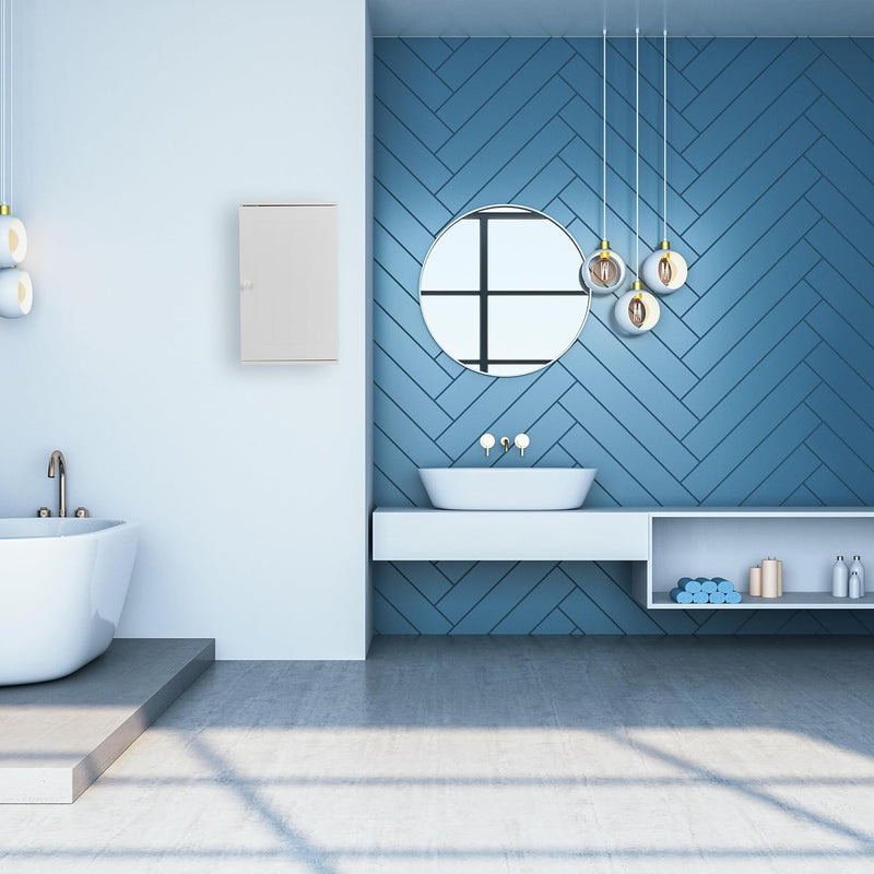Bathroom Wall Cabinet with Door 2 Adjustable Shelves