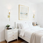 Bathroom Wall Lights Clear Glass Shade for Hallway (2 Pack)