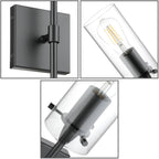 Bathroom Wall Lights Clear Glass Shade for Hallway (2 Pack)