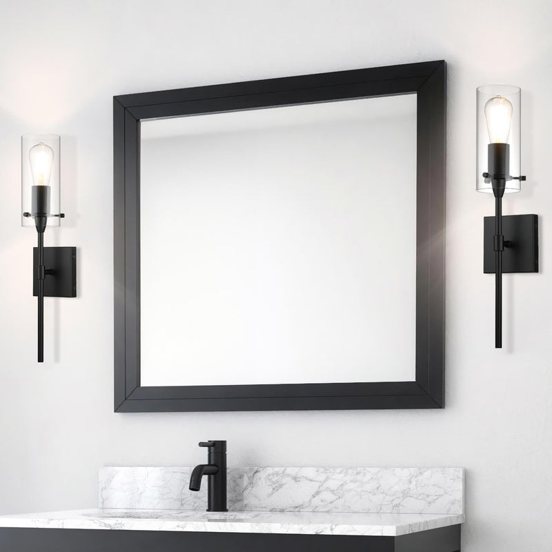 Bathroom Wall Lights Clear Glass Shade for Hallway (2 Pack)