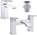 Bathroom Waterfall Basin Taps with Pop Up Waste