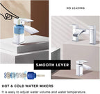 Bathroom Waterfall Basin Taps with Pop Up Waste