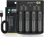 Battery Charger Fast 4 Slots Rechargeable for 3.6-4.2V