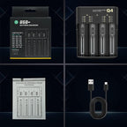 Battery Charger Fast 4 Slots Rechargeable for 3.6-4.2V