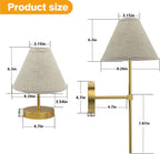 Battery Operated Sconces Rechargeable Wall with Remote Control (Set of 2)