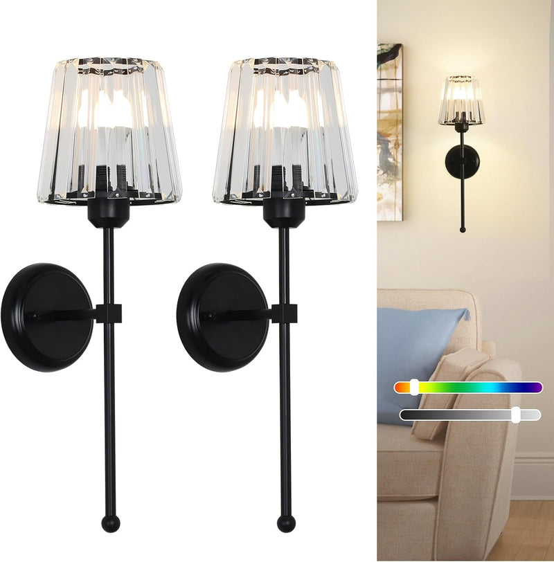 Battery Operated Wall Lights Rechargeable (Set of 2)