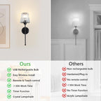 Battery Operated Wall Lights Rechargeable (Set of 2)
